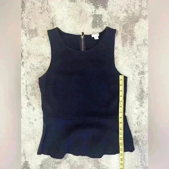 Women’s Navy Blue Sleeveless J.Crew Blouse - Picture 7 of 7